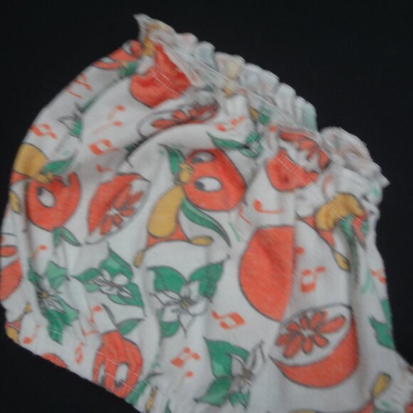 DISNEY PARKS VAULT 50 YRS ORANGE BIRD SMOCKED RUFFLED SMALL WOMENS T-SHIRT L185 - Picture 4 of 5